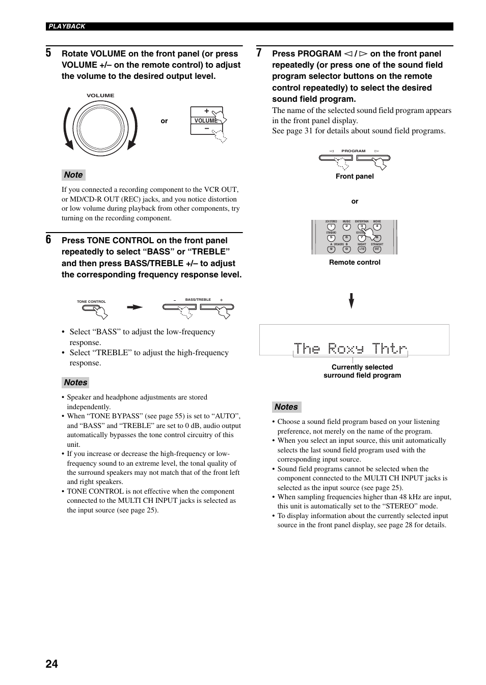 The roxy thtr | Yamaha RX-V359 User Manual | Page 28 / 74