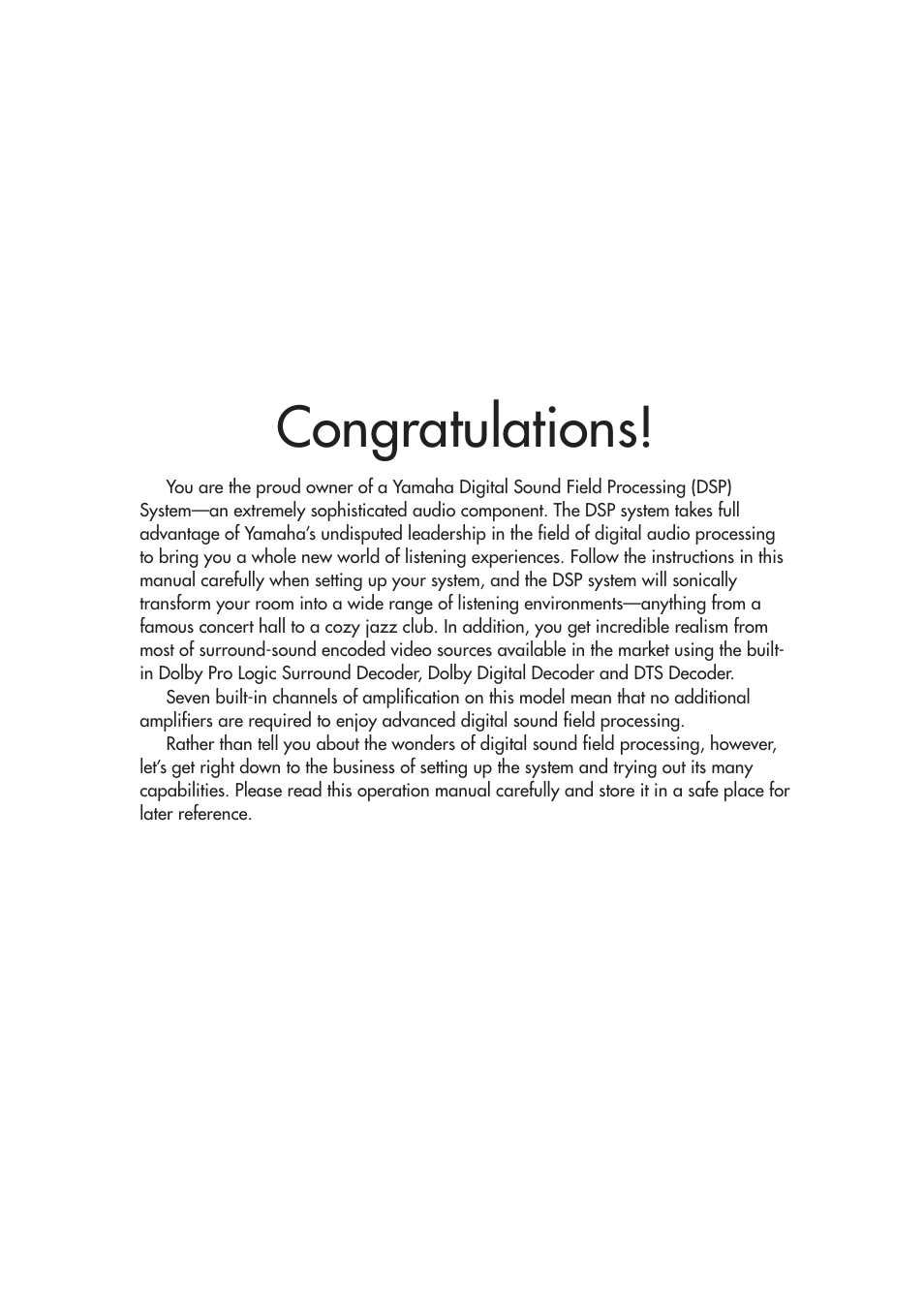 English | Yamaha RX V2095RDS User Manual | Page 2 / 90