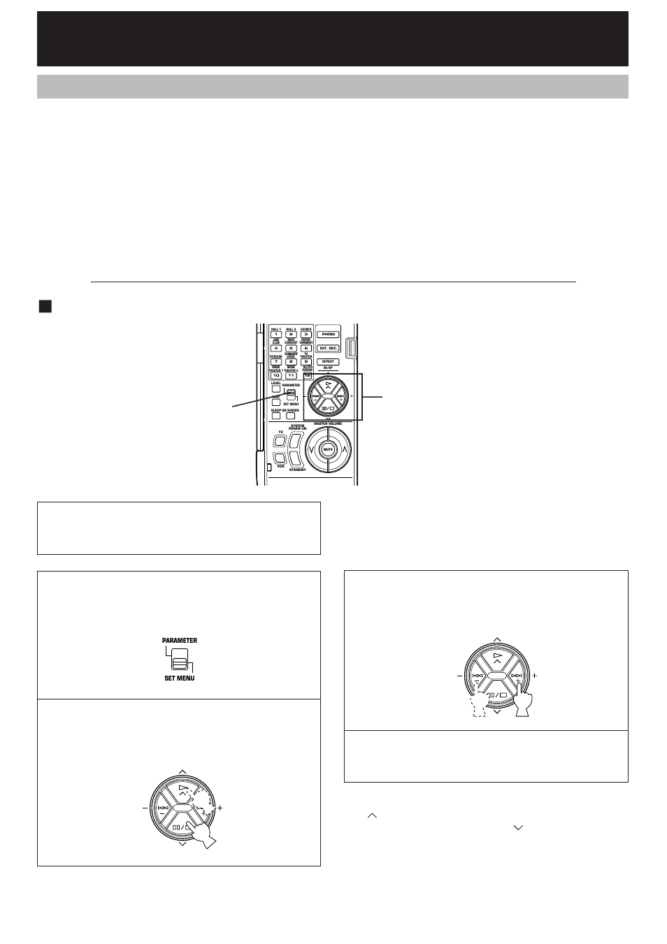 Advanced features, Set menu” mode, Changes and adjustments | Speaker set, Dlby dgtl set, Dts set, 2a. lfe level 2b. d-range, 3a. lfe level | Yamaha RX V2095RDS User Manual | Page 64 / 90