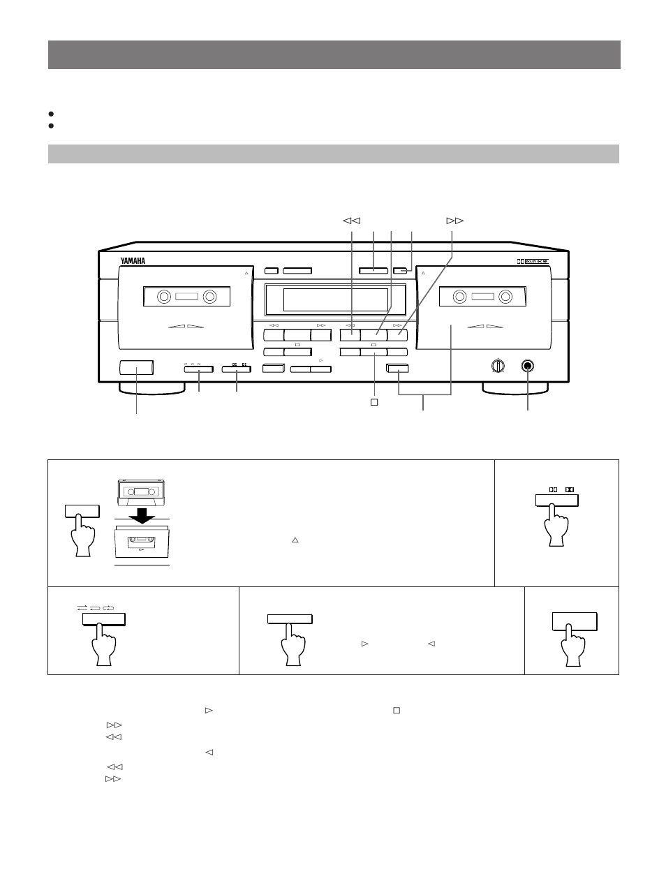 Playback (common to decks a and b), Basic operation, Basic operation - to play back a cassette tape | Yamaha K-903 User Manual | Page 6 / 18