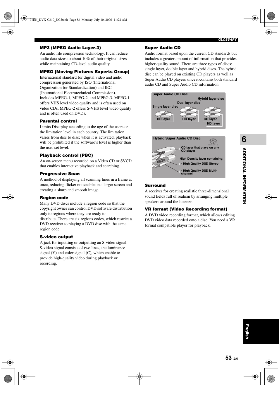 Yamaha DVX-C310SW User Manual | Page 57 / 60