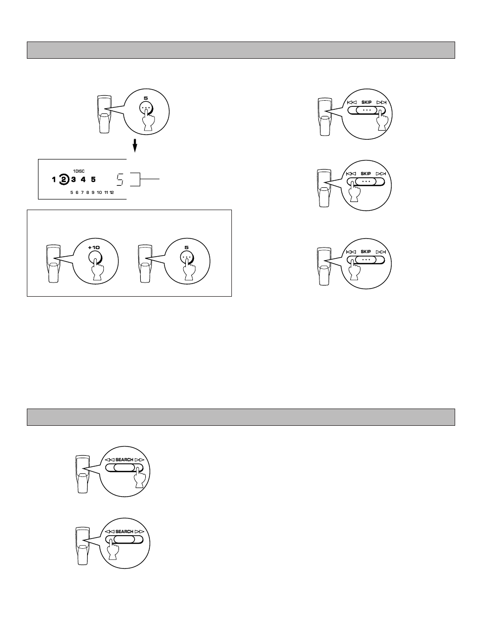 Direct play, Skip play | Yamaha CDC-665 User Manual | Page 10 / 26