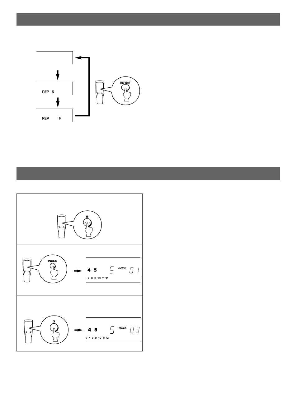 Repeat play, Index search | Yamaha CDC-665 User Manual | Page 18 / 26