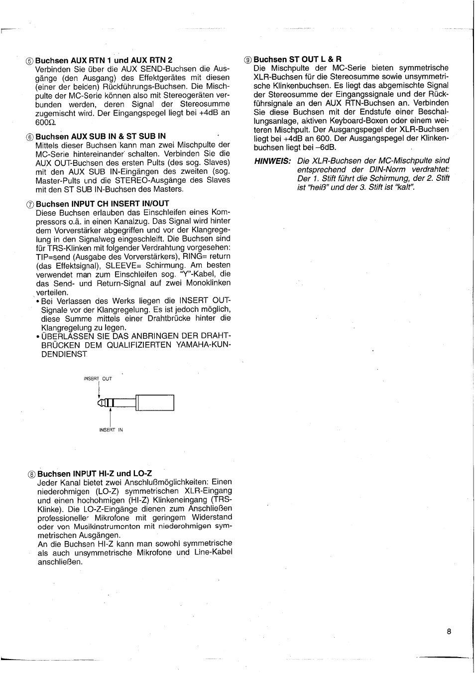 Yamaha MC1203 User Manual | Page 39 / 61