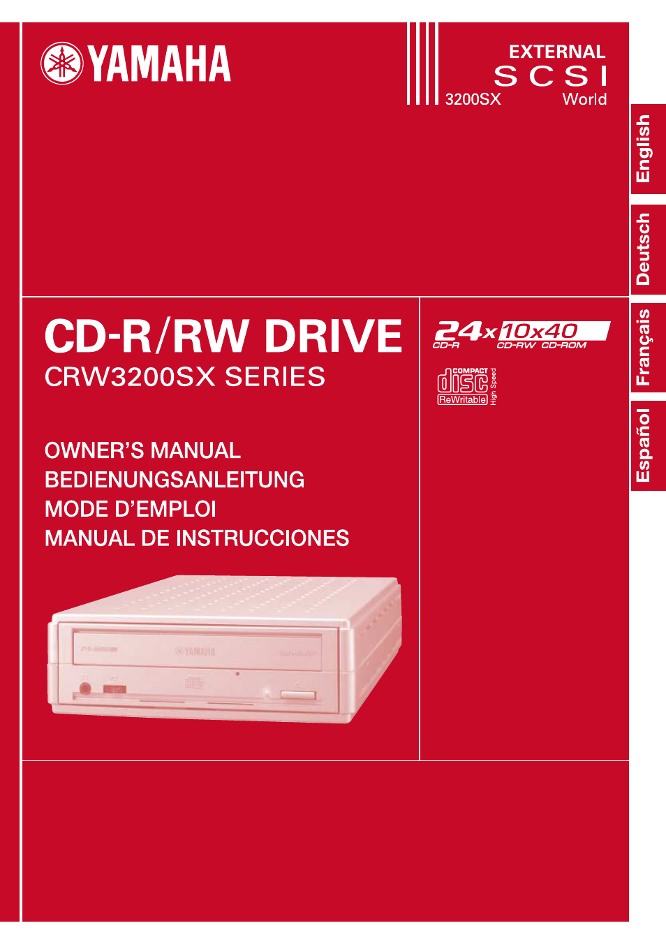 Yamaha CRW3200SX User Manual | 46 pages