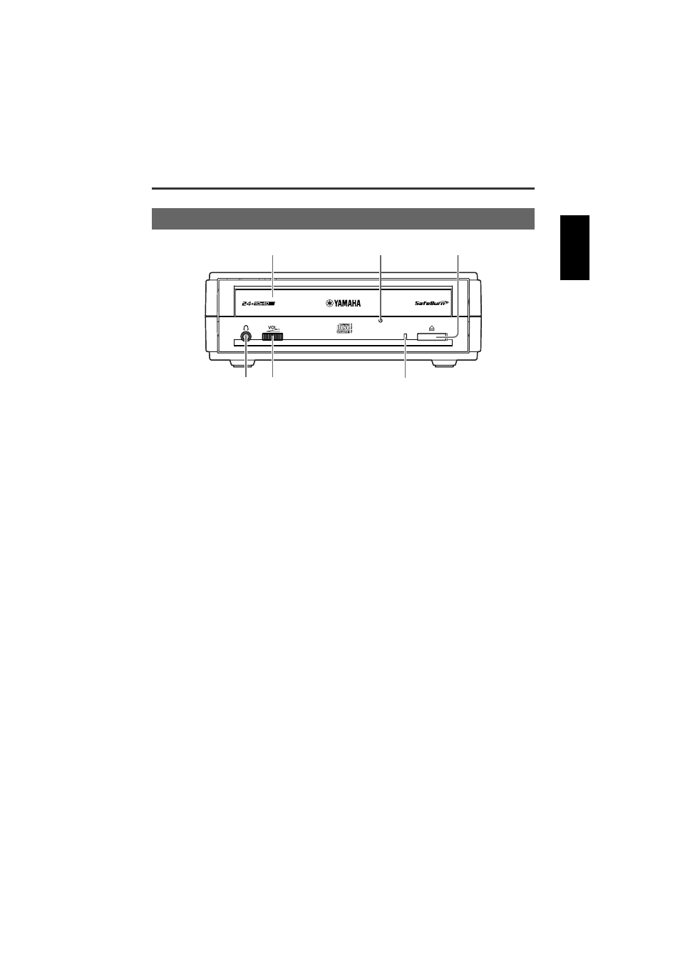 Names and functions of parts, Front panel | Yamaha CRW3200SX User Manual | Page 11 / 46