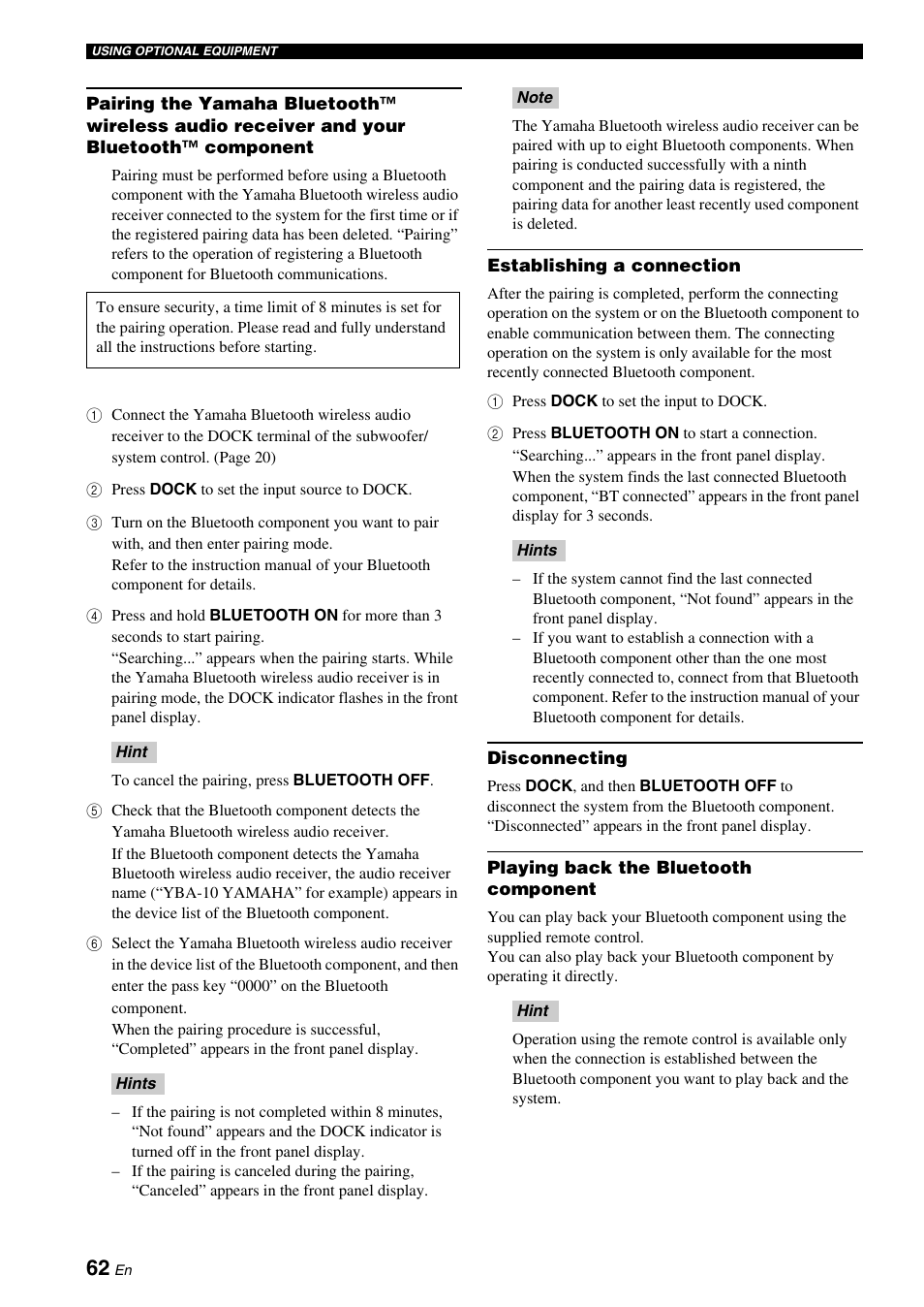 Yamaha DVX-700 User Manual | Page 66 / 86