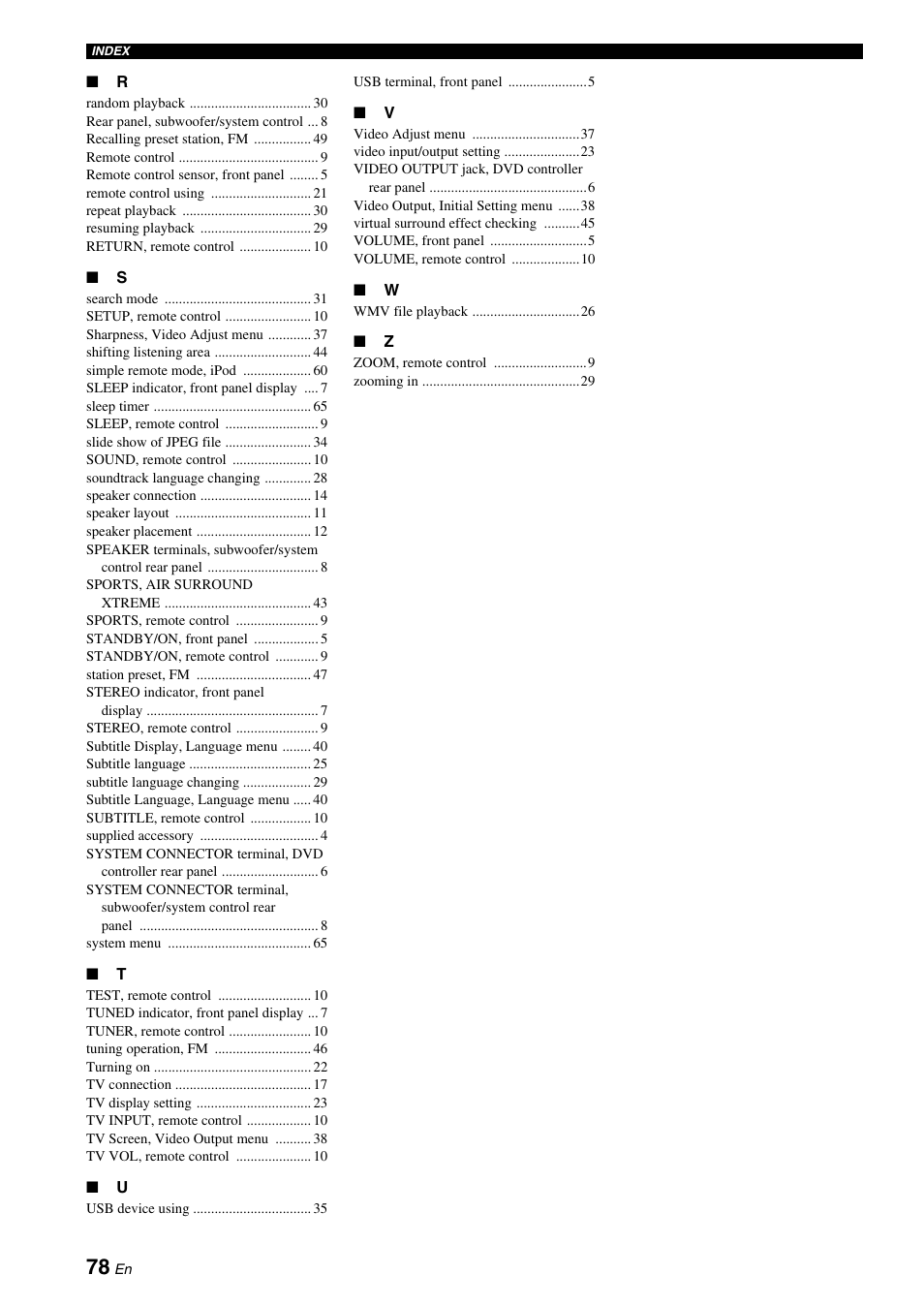 Yamaha DVX-700 User Manual | Page 82 / 86