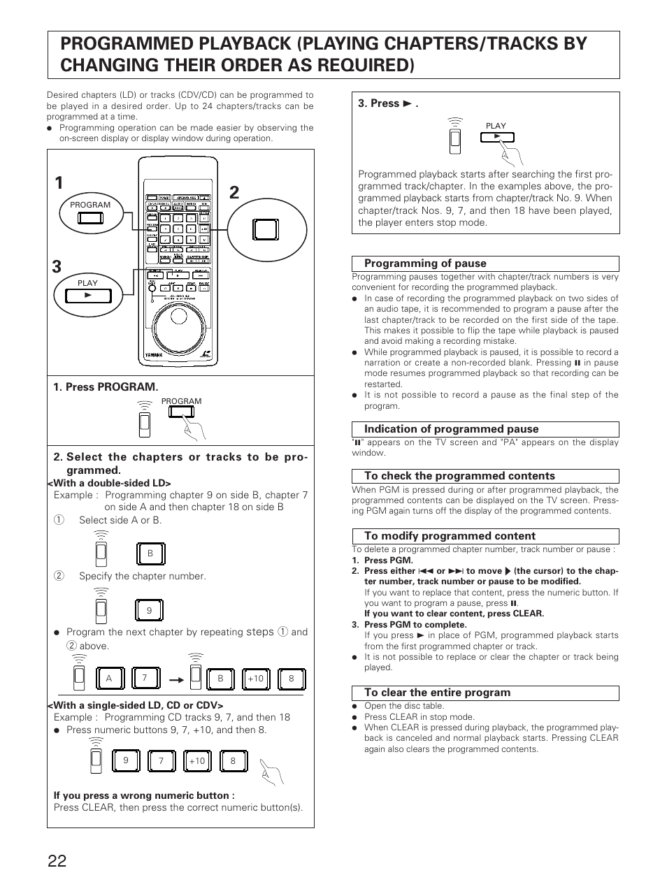 Yamaha CDV-W901 User Manual | Page 22 / 28