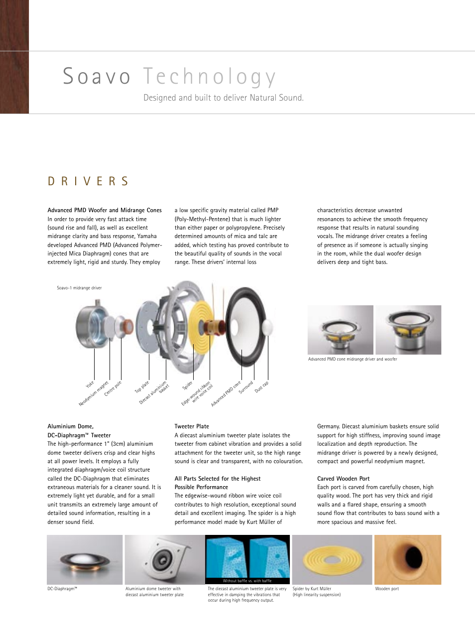 Designed and built to deliver natural sound | Yamaha Soava Natural Sound Speaker System User Manual | Page 14 / 20