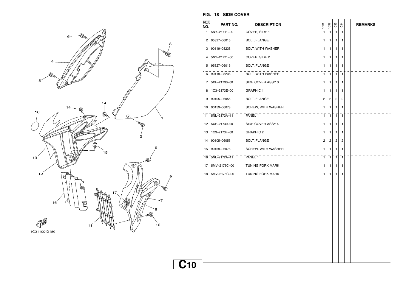 Side cover | Yamaha YZ125T1 User Manual | Page 30 / 58