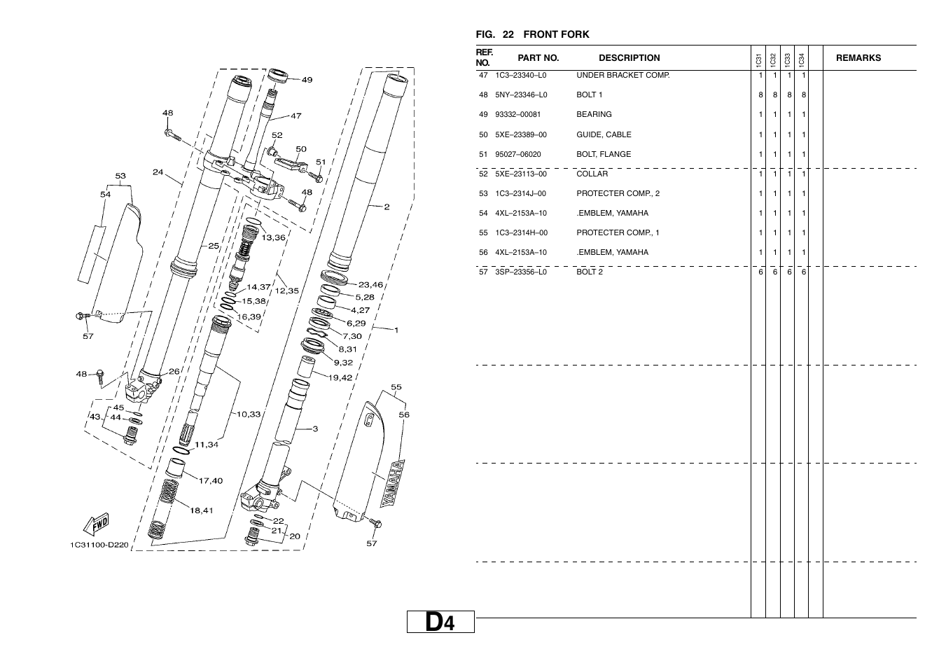 Yamaha YZ125T1 User Manual | Page 38 / 58