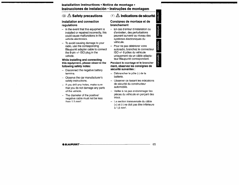 Installation and connection, Safety precautions cd, Indications de sécurité | Yamaha San Diego CD32 User Manual | Page 19 / 29