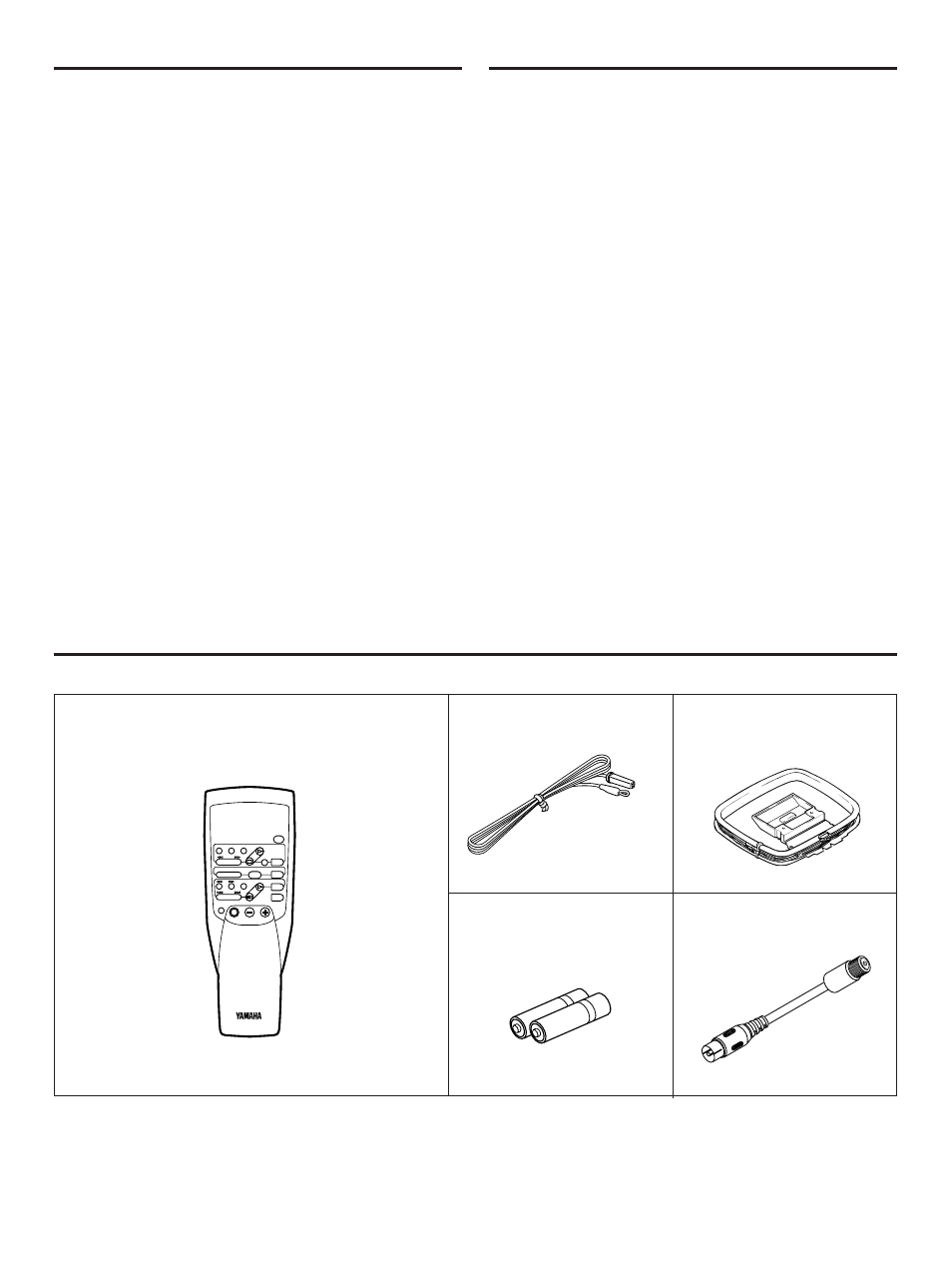 Features, Supplied accessories, Features contents supplied accessories | Yamaha R-302 User Manual | Page 4 / 23