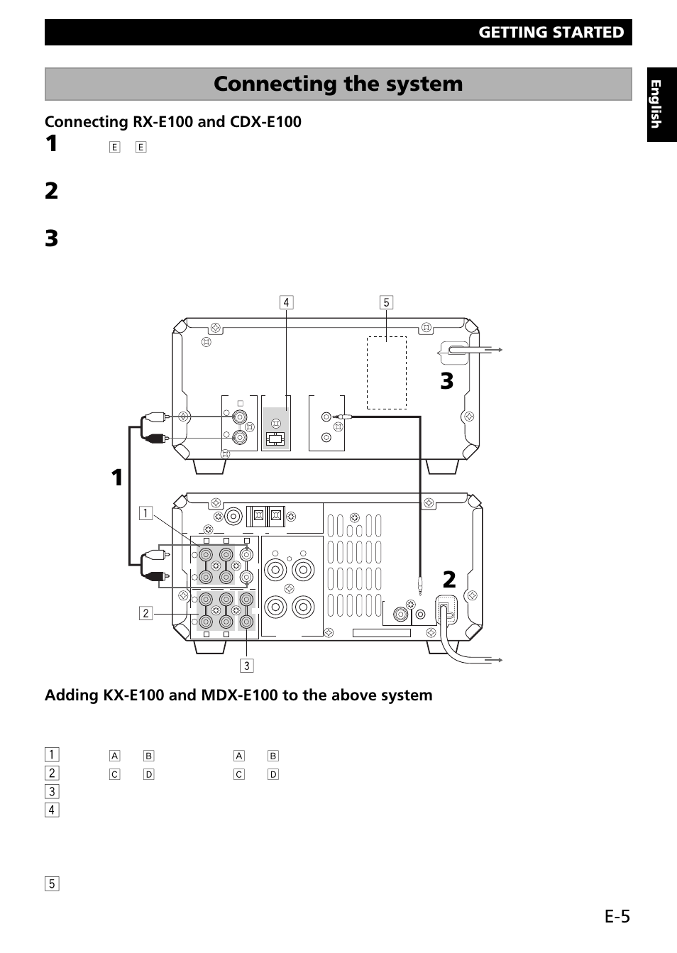 Connecting the system, English | Yamaha RX-E100 User Manual | Page 9 / 30