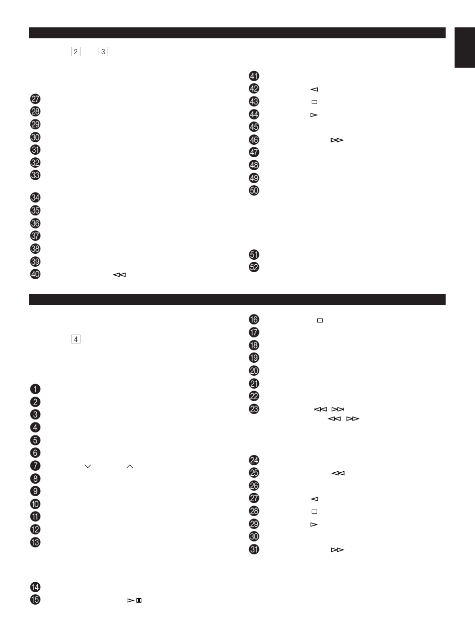 Remote control transmitter, Names of control buttons | Yamaha GX-3 User Manual | Page 11 / 44