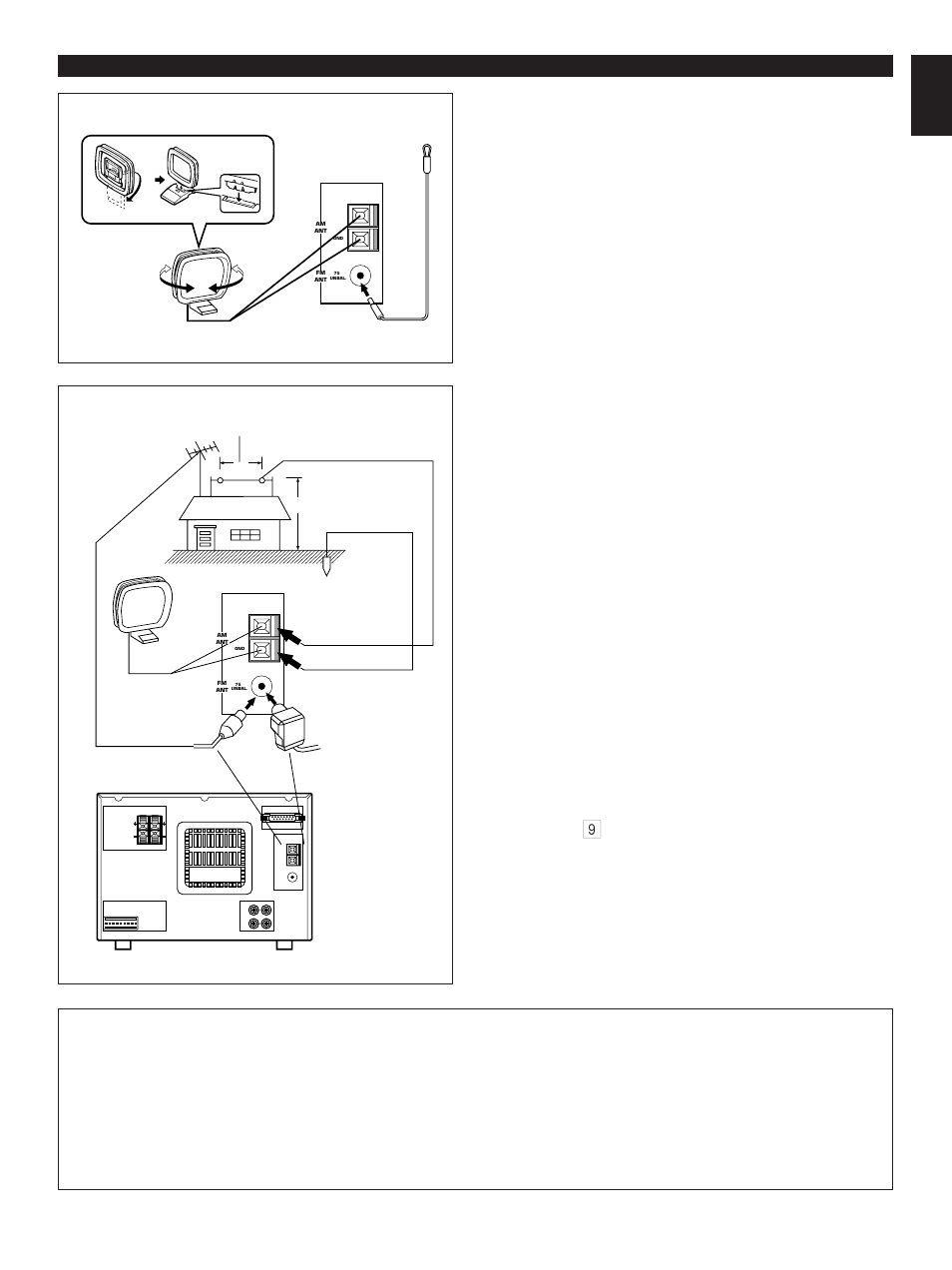 Antenna connection, Connecting the ac supply lead, E-7 english | Connections | Yamaha GX-3 User Manual | Page 13 / 44