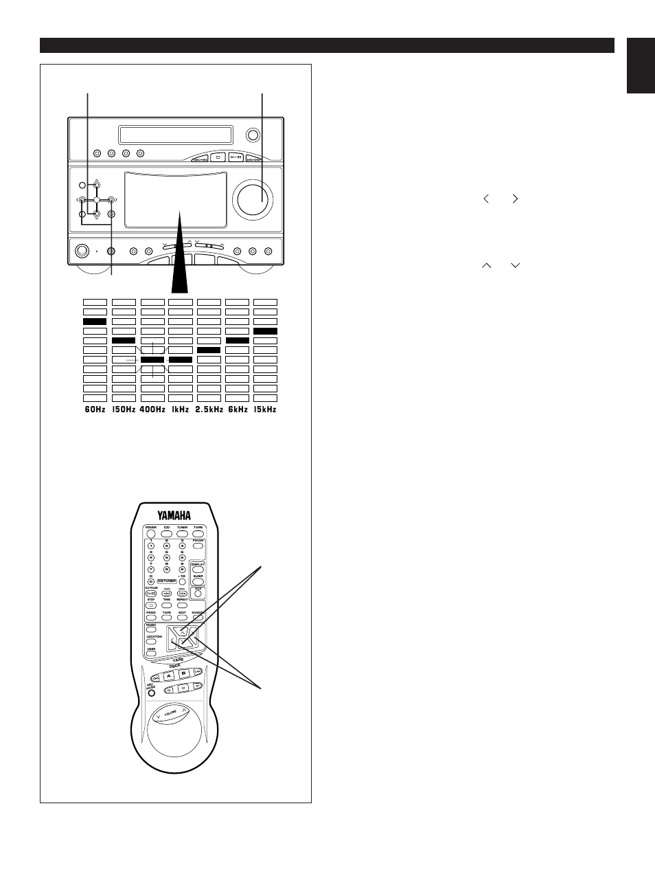 E-29 english, Graphic equalizer/sound field processor control | Yamaha GX-3 User Manual | Page 35 / 44