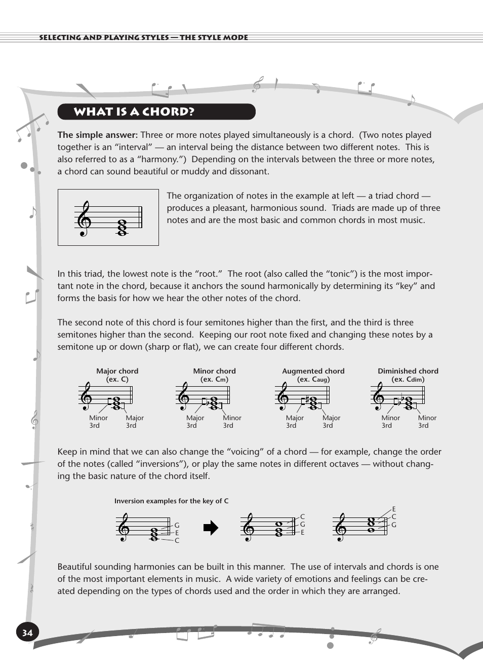 What is a chord | Yamaha Built-in User Manual | Page 34 / 52