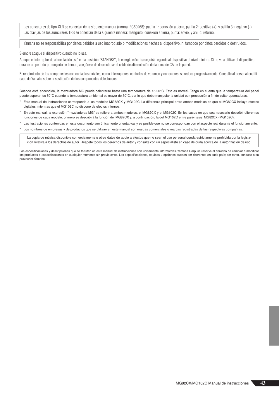 Yamaha MG102Cc User Manual | Page 4 / 21