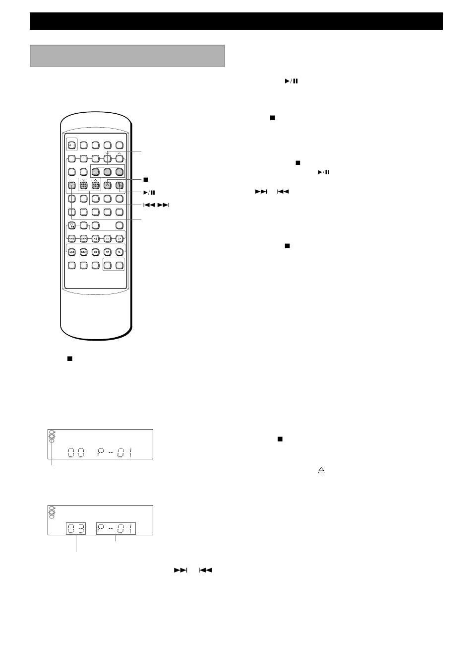 Program play, E-12, Compact disc player operations | Press 7 to stop the unit, Press pgm. “program” appears in the display, Press 6 to start program play | Yamaha CRX-M5 User Manual | Page 18 / 35