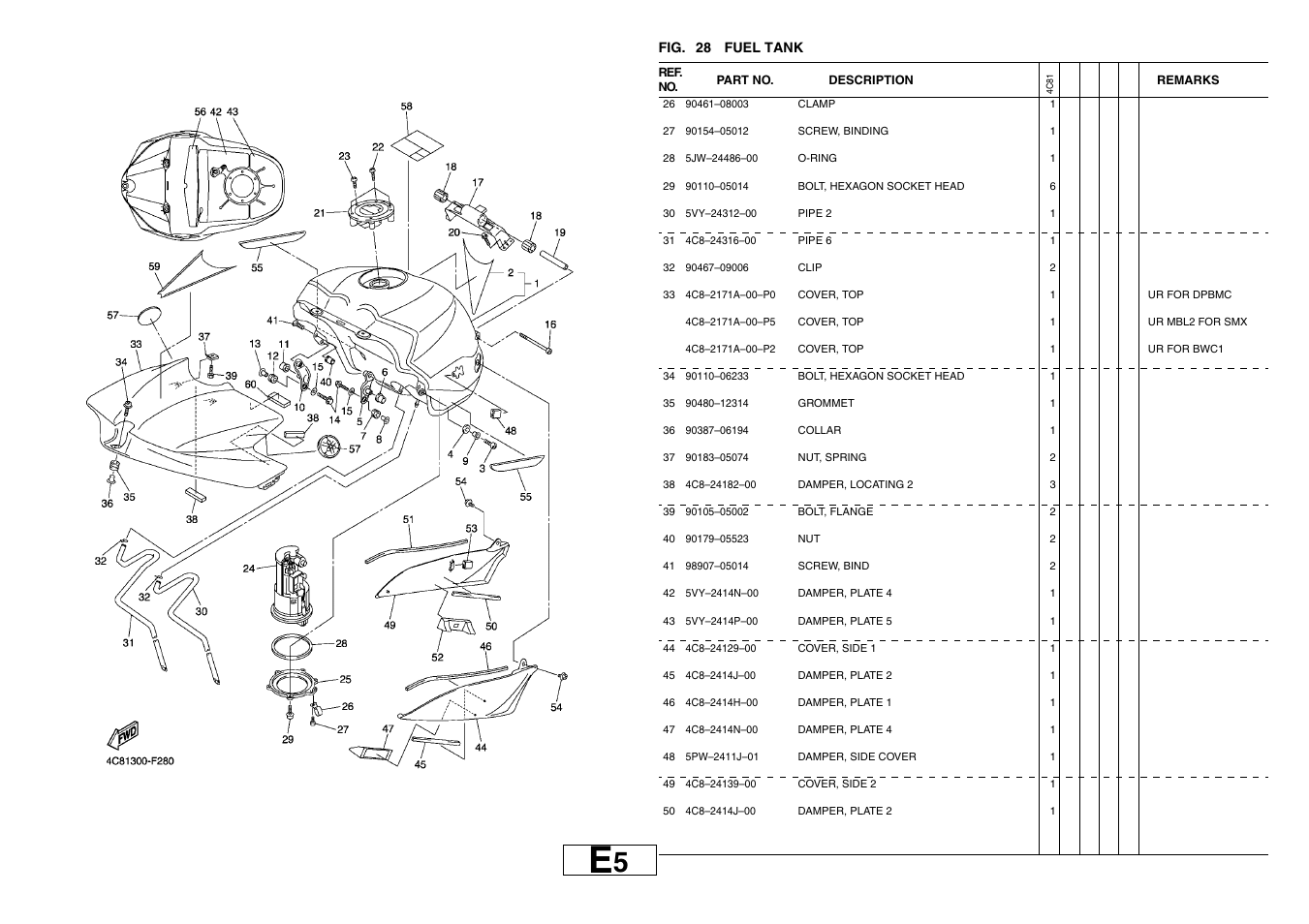 Yamaha YZF-R1(4C81) User Manual | Page 52 / 89