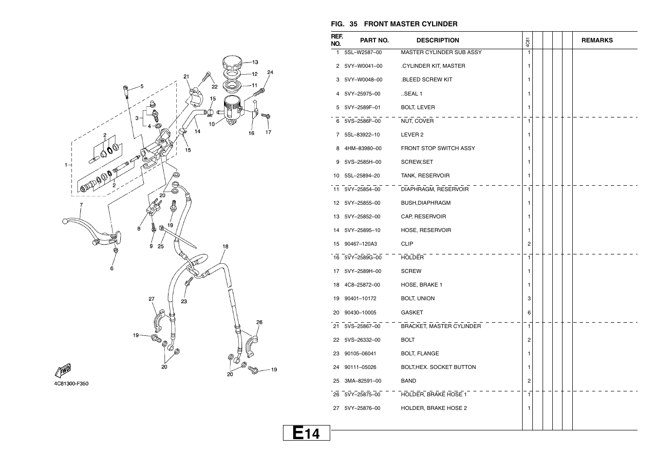 Yamaha YZF-R1(4C81) User Manual | Page 61 / 89