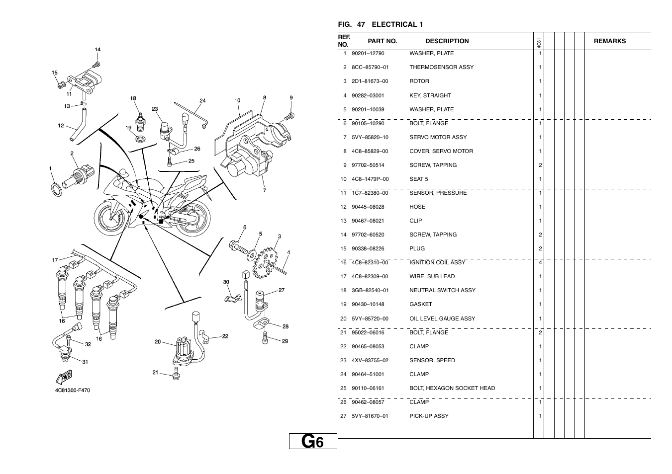 Yamaha YZF-R1(4C81) User Manual | Page 81 / 89