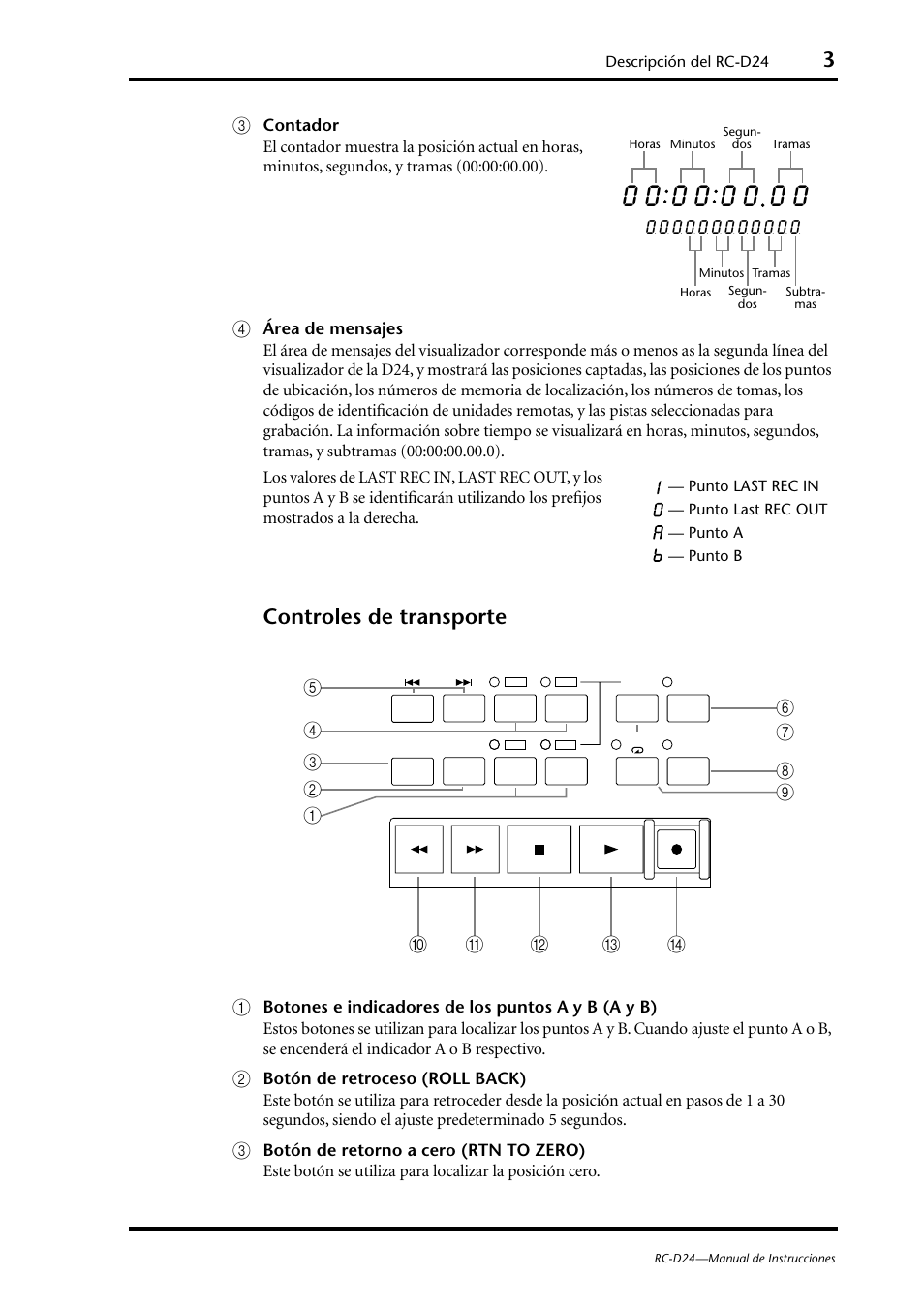 Controles de transporte | Yamaha RC-D24 User Manual | Page 42 / 62