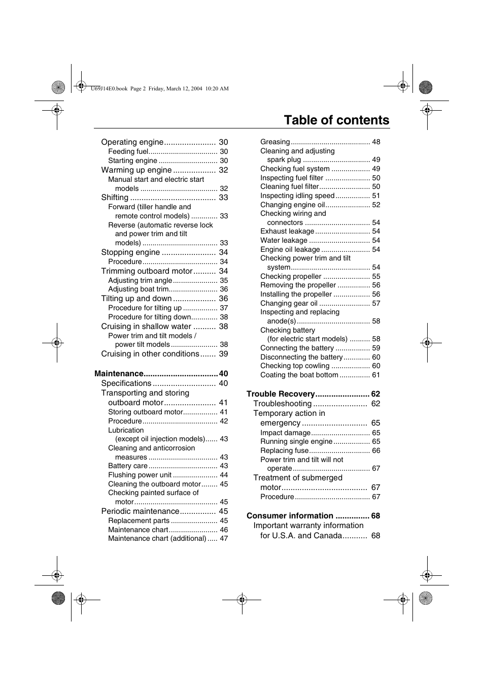 Yamaha F225D User Manual | Page 5 / 81