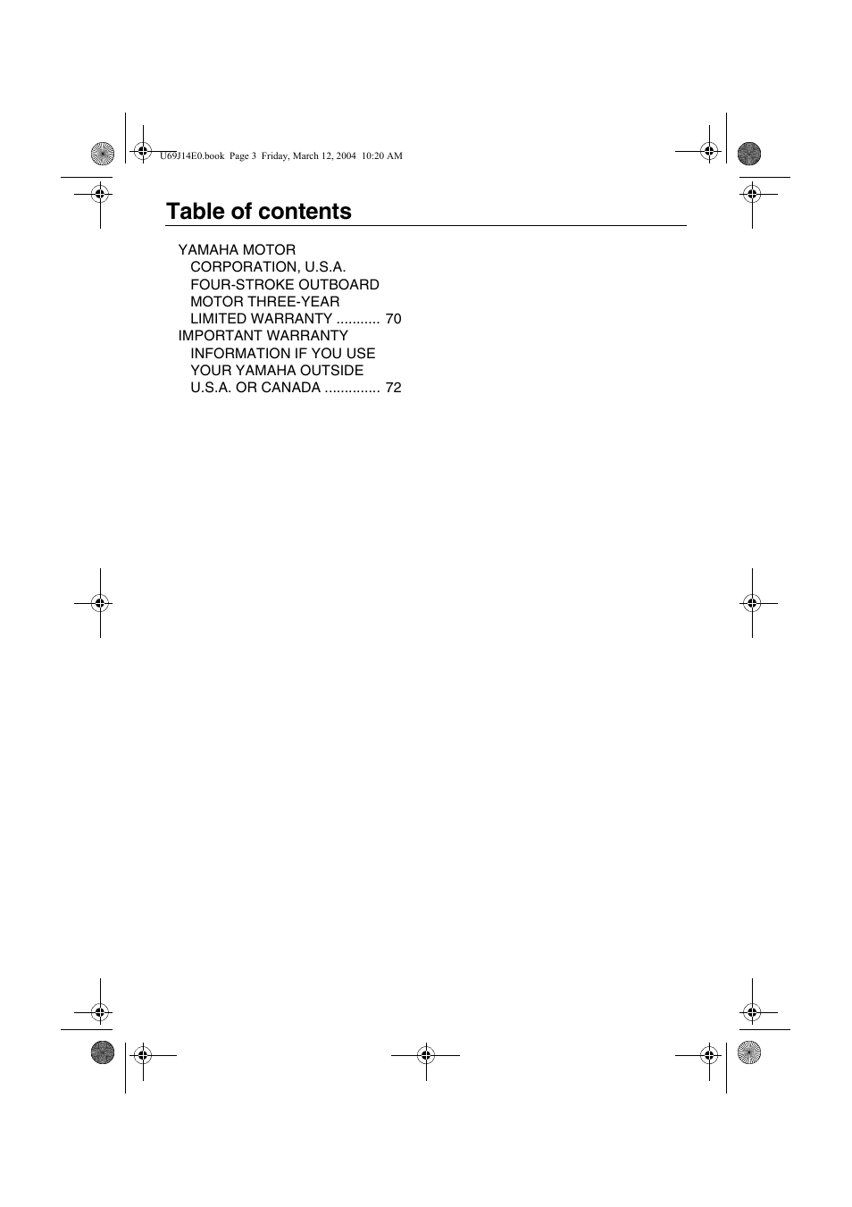 Yamaha F225D User Manual | Page 6 / 81
