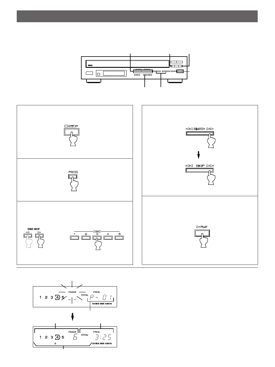 Program play | Yamaha CDC-95 User Manual | Page 10 / 15