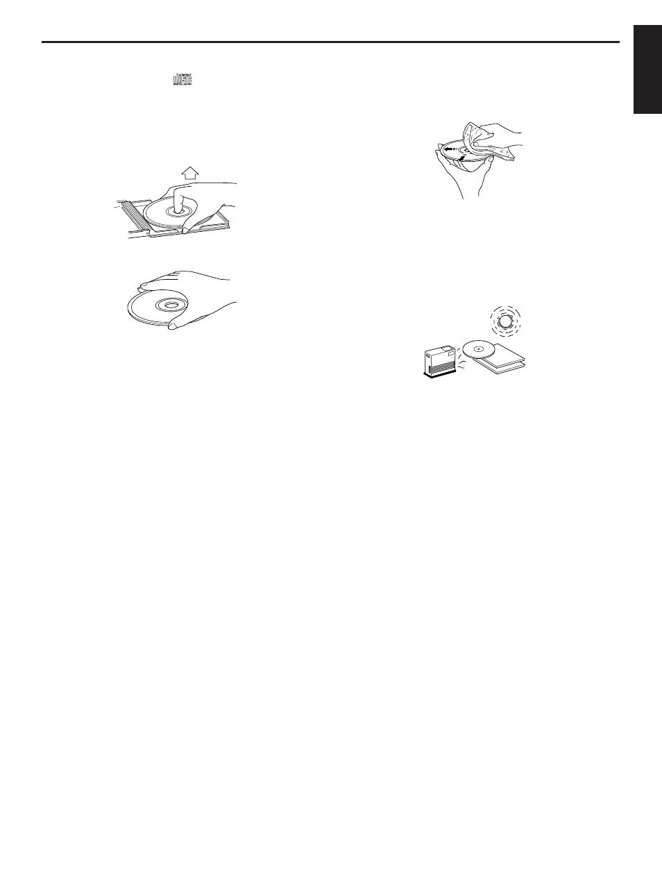 Notes about handling compact discs, 13 english | Yamaha CDC-95 User Manual | Page 13 / 15