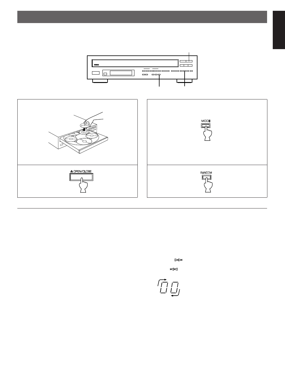 Random-sequence play, 9english | Yamaha CDC-95 User Manual | Page 9 / 15