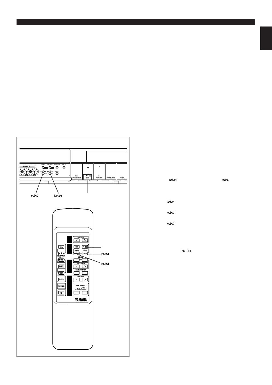 Precautions, Begin playback | Yamaha AV1 User Manual | Page 33 / 57