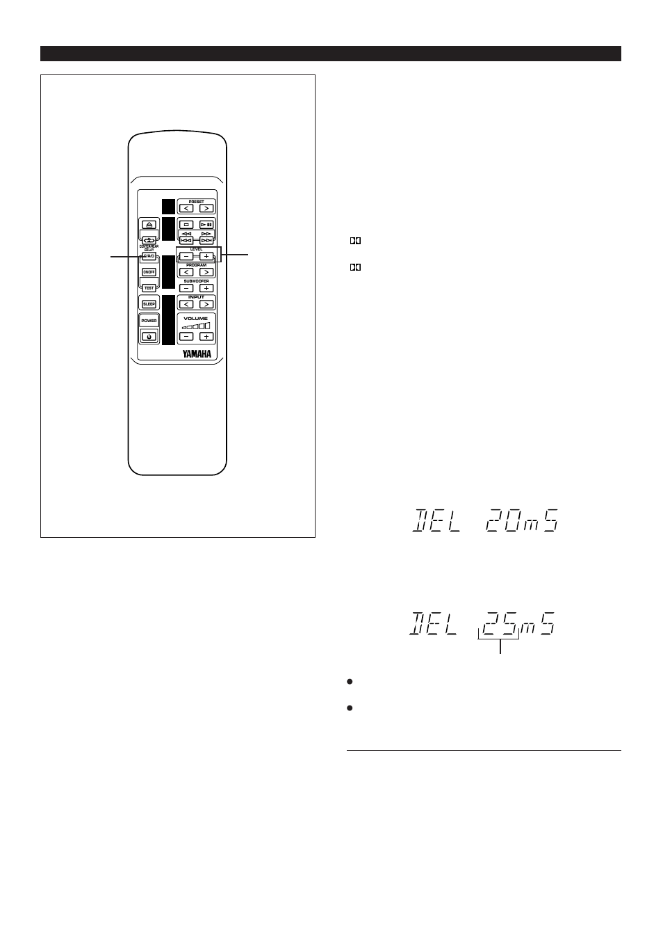 Adjusting delay time, E-48 using digital sound field processor (dsp) | Yamaha AV1 User Manual | Page 50 / 57