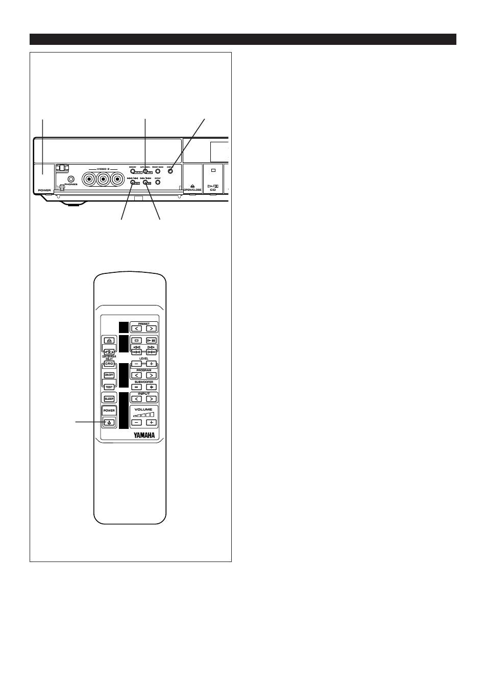 E-50, How to use the built-in timer, Timer power display hour min power | Yamaha AV1 User Manual | Page 52 / 57