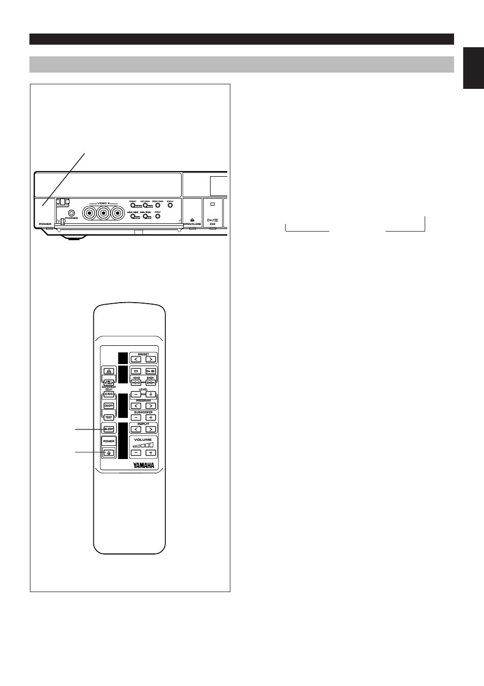 Sleep timer operation, E-51 english how to use the built-in timer, Play the desired sound source | Sleep | Yamaha AV1 User Manual | Page 53 / 57