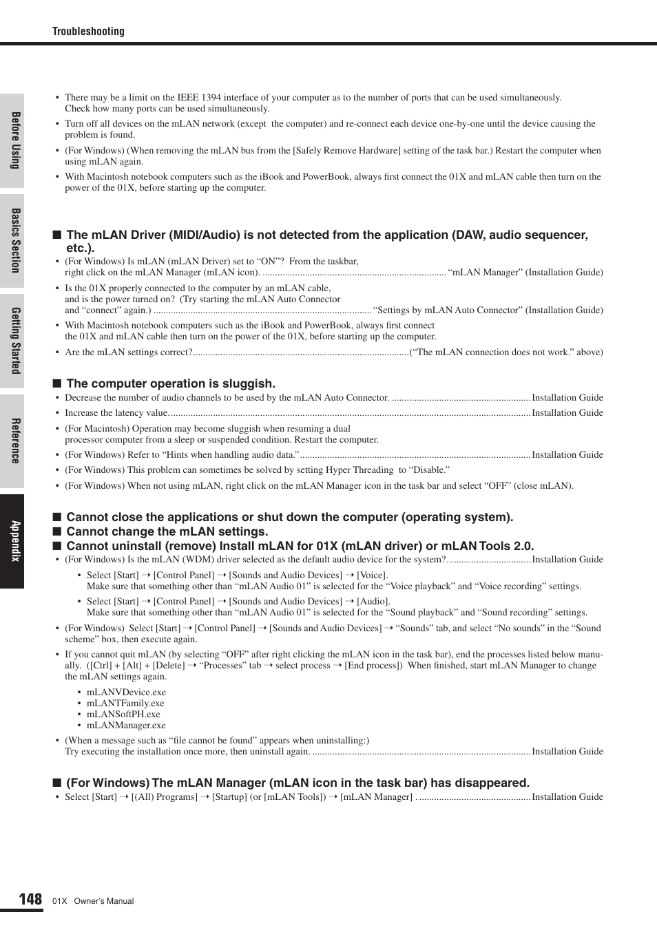 Yamaha DIGITAL MIXING STUDIO 01X User Manual | Page 148 / 156