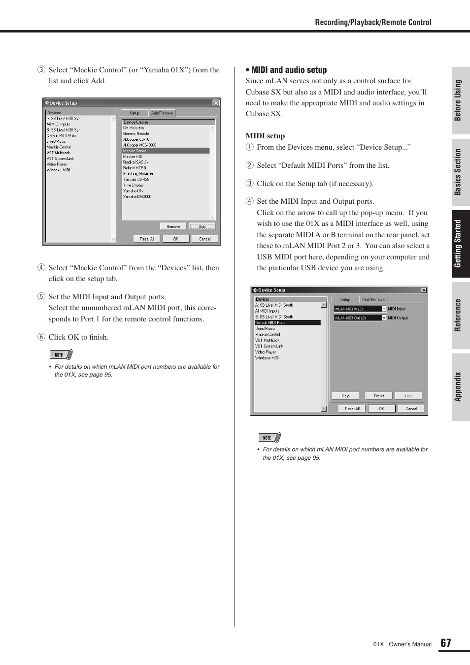 Yamaha DIGITAL MIXING STUDIO 01X User Manual | Page 67 / 156