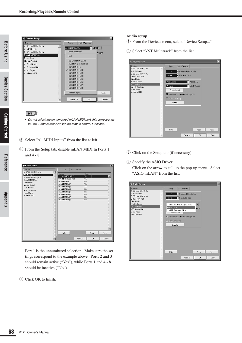 Yamaha DIGITAL MIXING STUDIO 01X User Manual | Page 68 / 156