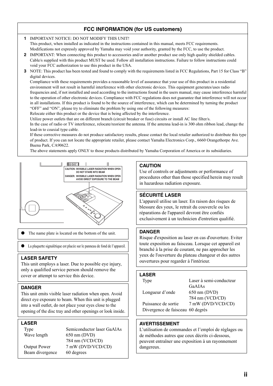 Yamaha DVX-S301 User Manual | Page 4 / 65