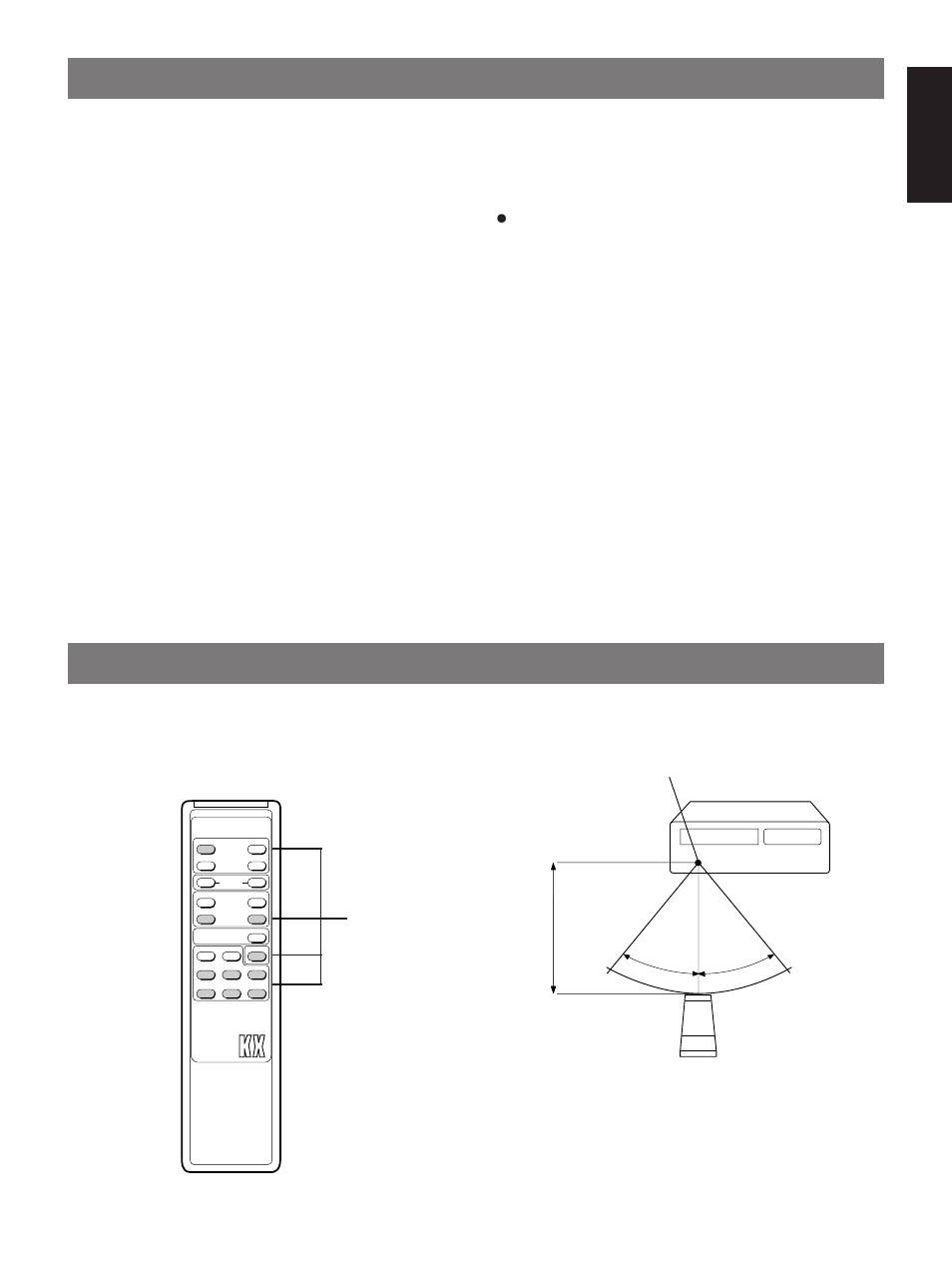 Maintenance, Optional remote control transmitter, English | Remote control operation range | Yamaha KX-10 User Manual | Page 13 / 16