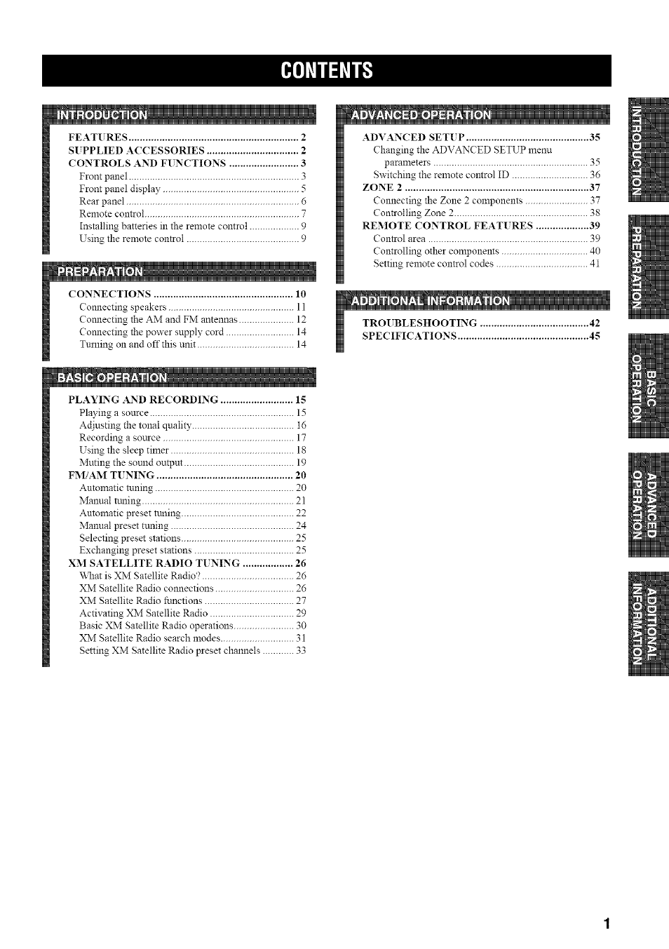 Yamaha RX-497 User Manual | Page 5 / 53