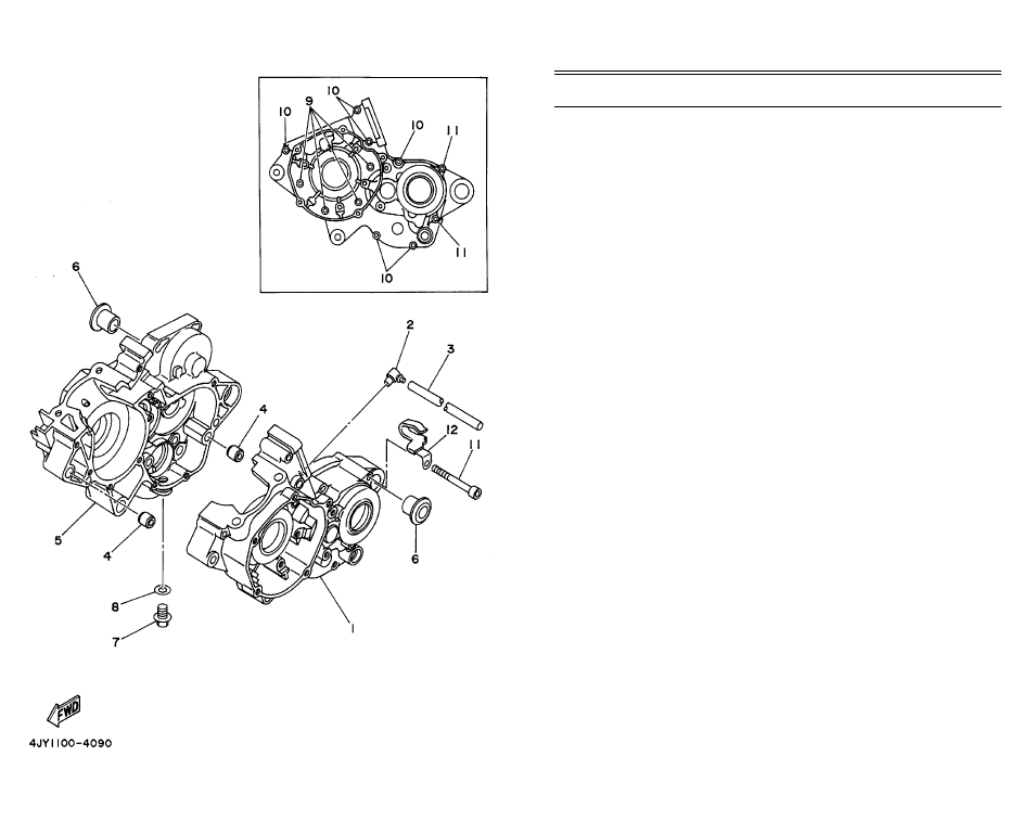 Crankcase | Yamaha YCDCMP User Manual | Page 12 / 48