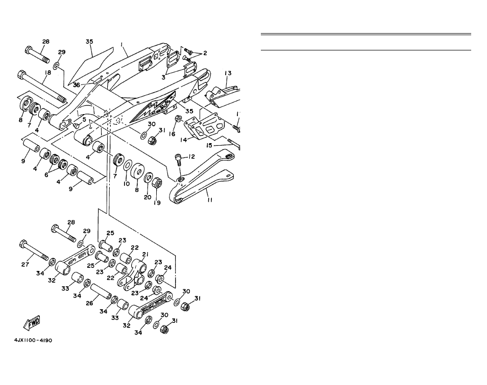 Rear arm | Yamaha YCDCMP User Manual | Page 23 / 48