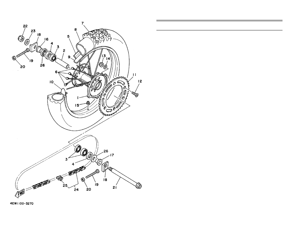 Rear wheel | Yamaha YCDCMP User Manual | Page 34 / 48