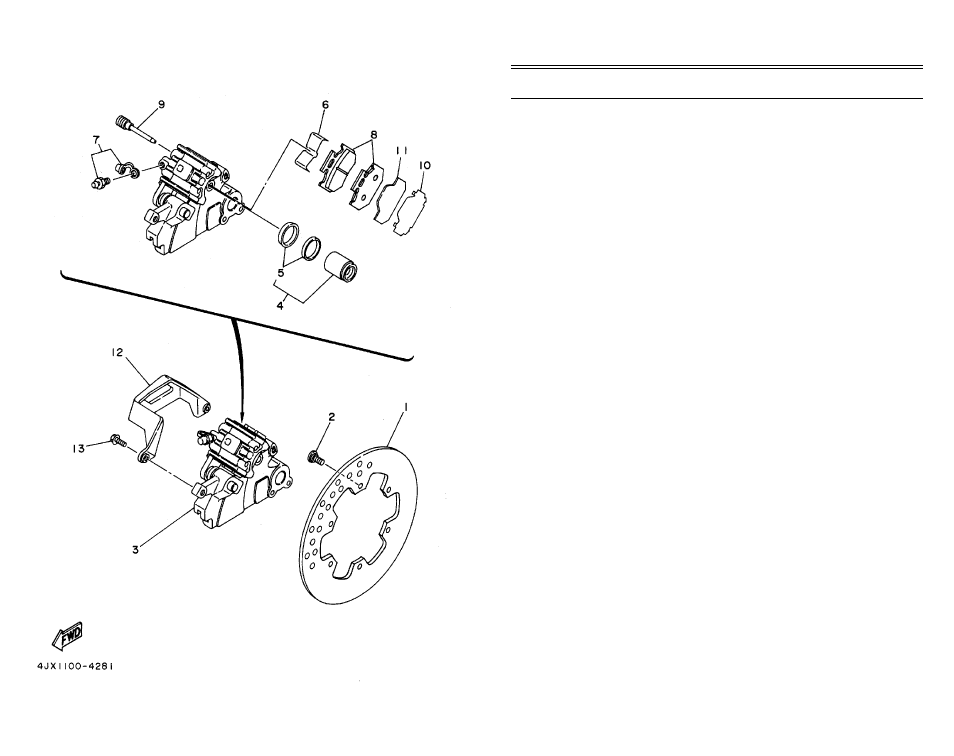 Rear brake caliper | Yamaha YCDCMP User Manual | Page 36 / 48