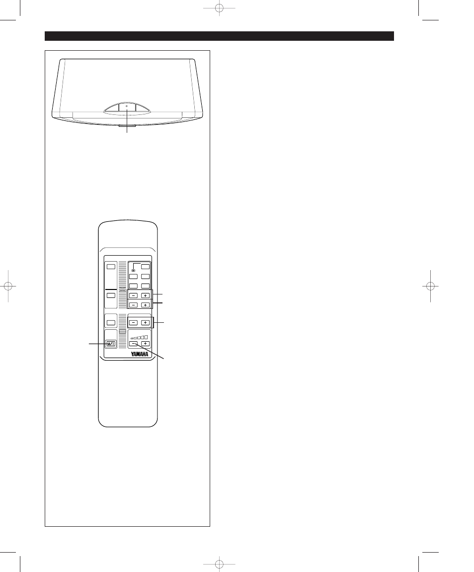 Adjusting the center speaker volume, Adjusting the rear speaker volume, Adjusting the subwoofer output volume | E-22 using the av-s7 | Yamaha AV-S7 User Manual | Page 26 / 29