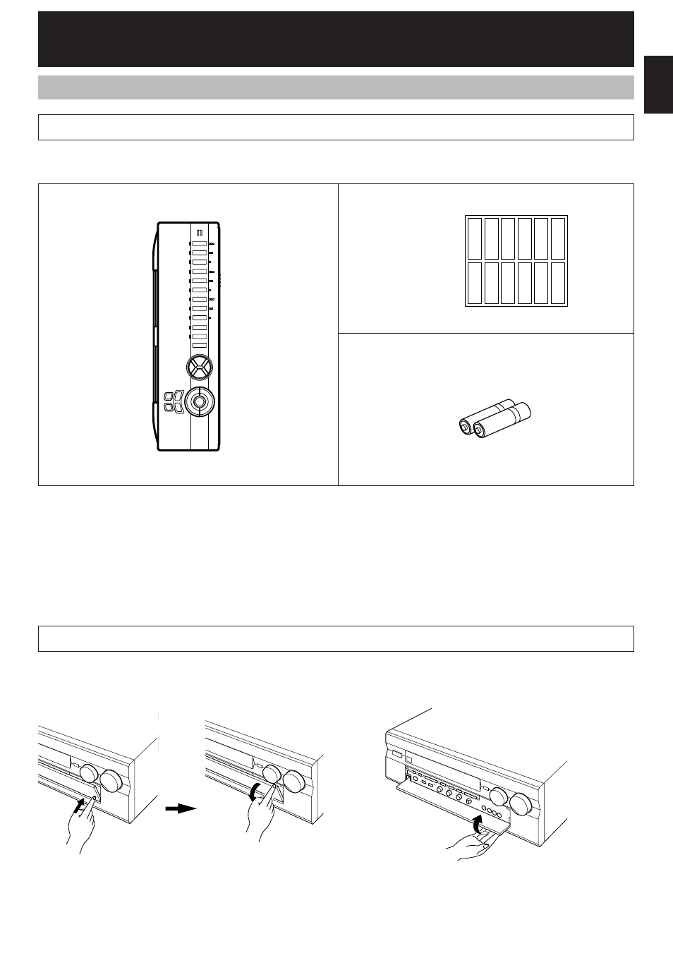 Getting started, Unpacking, Opening and closing the front cover | Yamaha DSP-A2 User Manual | Page 9 / 78